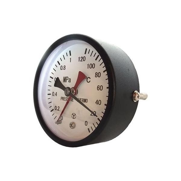 エスコ 0ー 120°C/0ー1.0MPa/φ100mm 水高計(横型) EA729PA-6 1個(直送品)