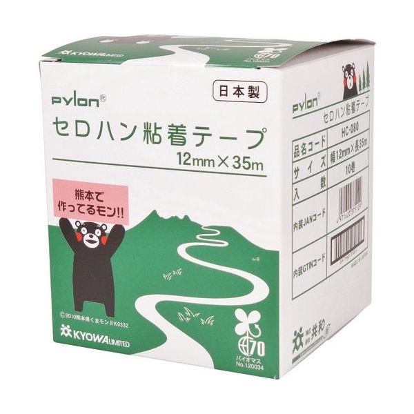 共和 セロハン粘着テープ 12mm×35m 透明 1巻 HC-080 109-7354（直送品）