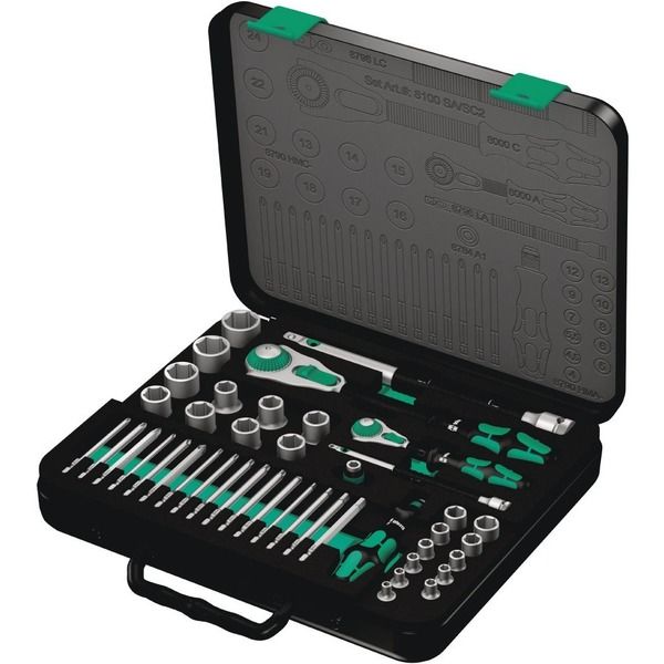 確認用！ Wera Werk ヴェラ 43点組 ソケット&ビットセット 1/4SQ 160785 1