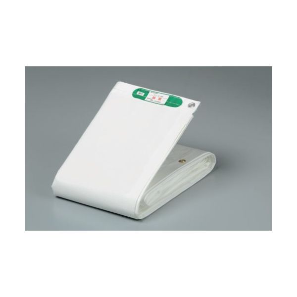 萩原工業 萩原 ターピー PE防炎シート ホワイト 1.8m×5.4m PEBO-D1854 1個 495-2791（直送品）