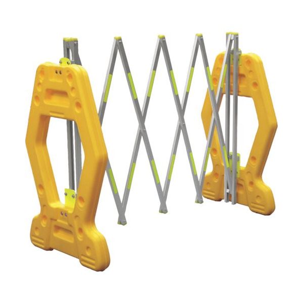 安全興業 ANZEN 現場用簡易アルミゲート AZゲート黄(反射付) 2M AZG-YP 1個 436-7117（直送品）