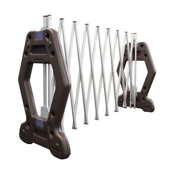 安全興業 ANZEN 現場用簡易アルミゲート AZゲート茶(反射なし) 4M AZG-B2 1個 436-7158（直送品）