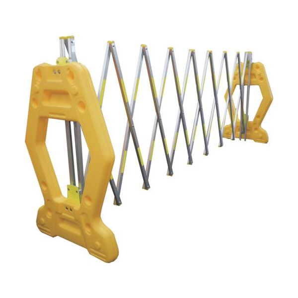 安全興業 ANZEN 現場用簡易アルミゲート AZゲート黄(反射付) 4M AZG-YP2 1個 436-7212（直送品）