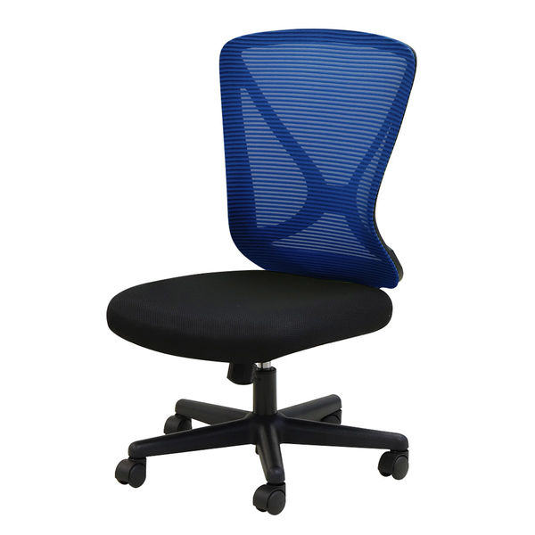 Netforce オフィスチェア メッシュチェア ラパンチェアII 肘無 事務椅子 ブルー 1脚（直送品）