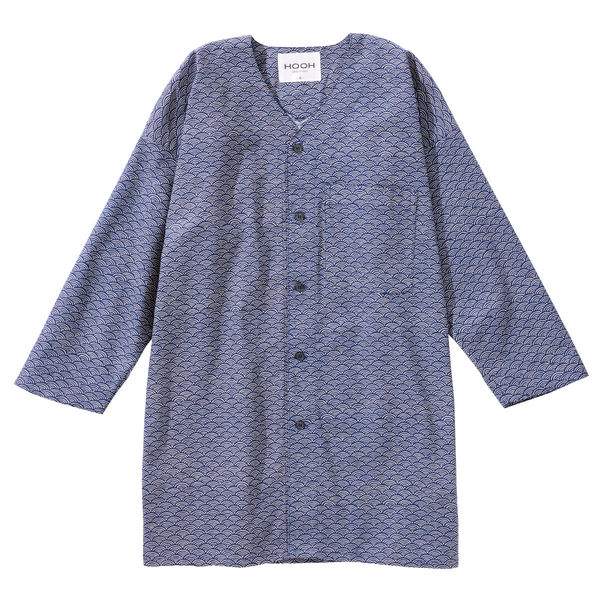 村上被服 和柄鯉口シャツ L 青海派青 5700 1セット(2着入)（直送