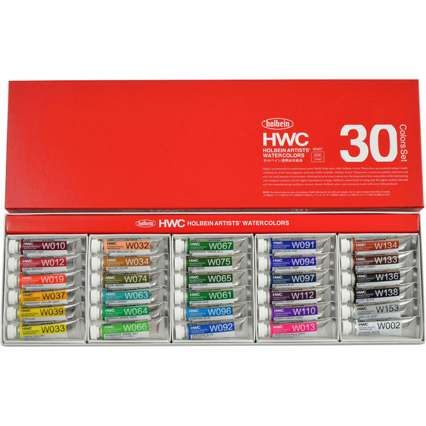 ホルベイン工業 透明水彩絵具 5ml W407 30色セット 3407（直送品）