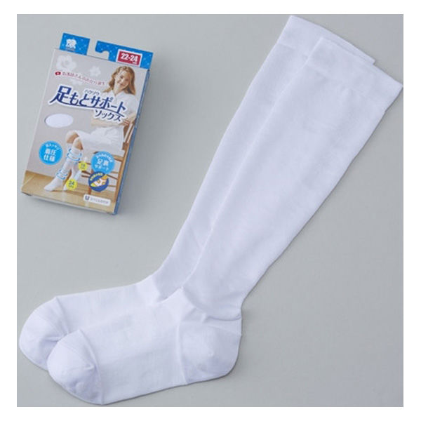 ハクゾウメディカル ハクゾウ足もとサポートソックス(S)3000081(ホワイト) 3000081 1箱(50足入)（直送品）