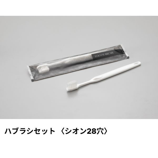 ダイト ホテルアメニティ ハブラシセット(シオン28穴) 3g刻印 ホワイト エラートシリーズ 00475473 1ケース(250点×8))（直送品）