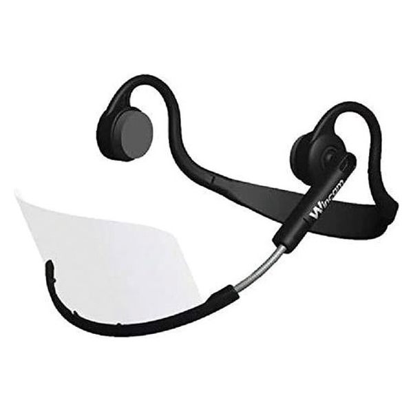 大一産業 プラスチックマスク ウインカム ヘッドセットマスク ブラック 00691089 1パック(1点)（直送品）