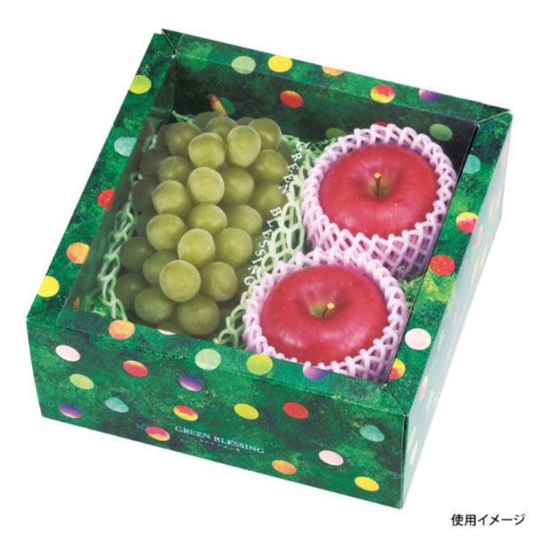 ヤマニパッケージ ギフト箱 L-2322 みどりのめぐ実 210角 グリーン 1ケース(10点×10))（直送品）