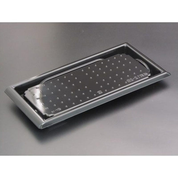 リスパック 寿司容器 A-PET 板前12-2B 黒 RRB3215 1パック(50点)（直送品）