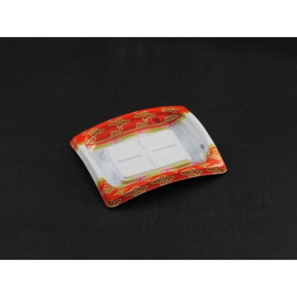 リスパック 軽食容器 バイオデリカ リッジ13-11B浅竜泉赤 RHBH469 1パック(50点)（直送品）