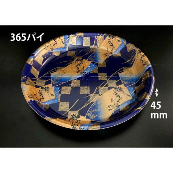 リスパック 寿司桶 丸桶5Bこよみ青 RSAL166 1ケース(10点×10))（直送品）