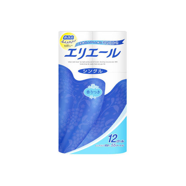 大王製紙 エリエール トイレットティシュー 12ロール シングル 4902011822458 1個(12巻) - アスクル