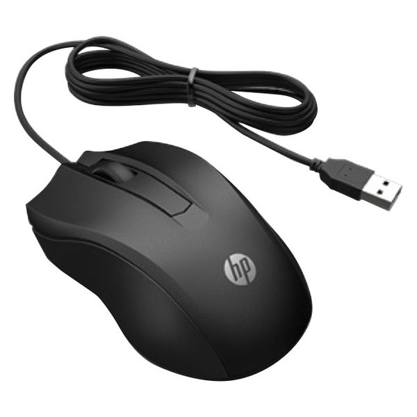 HP G105 有線マウス 3ボタン 左右対称デザイン ブラック 822M9UT