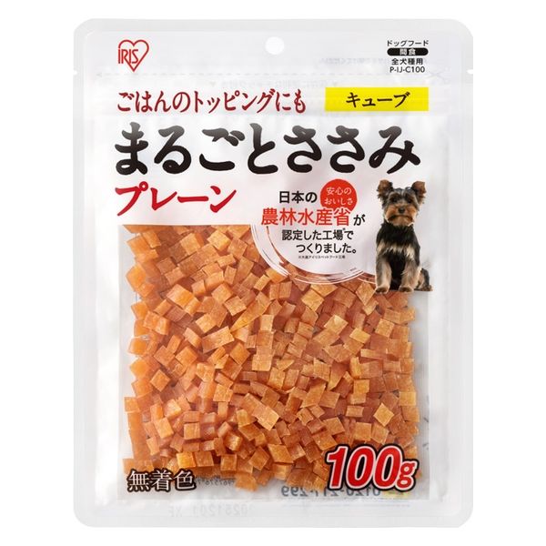 アイリスオーヤマ まるごとささみジャーキーキューブ プレーン100g P-IJ-C100 1袋（直送品） - アスクル