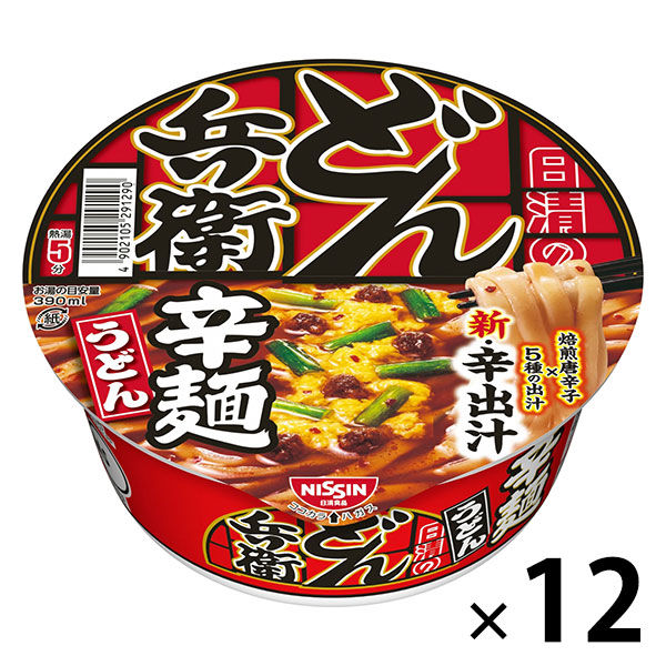 日清のどん兵衛 辛麺 1セット（1個×12） 日清食品 - アスクル