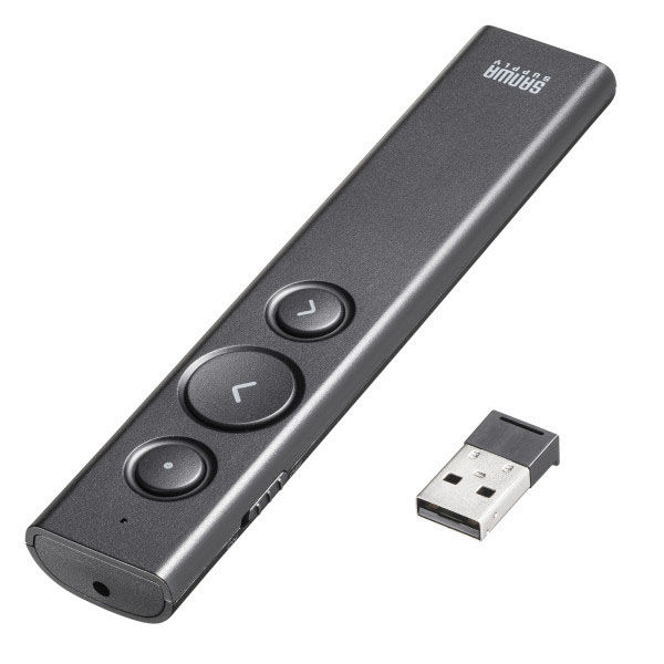 サンワサプライ USB充電式 パワーポインター LP-RF116BK 1個（直送品）