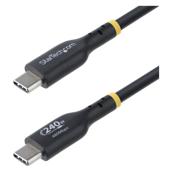 USB-Cケーブル 1m USB 2.0 240W PD 3.1対応 ブラック（直送品