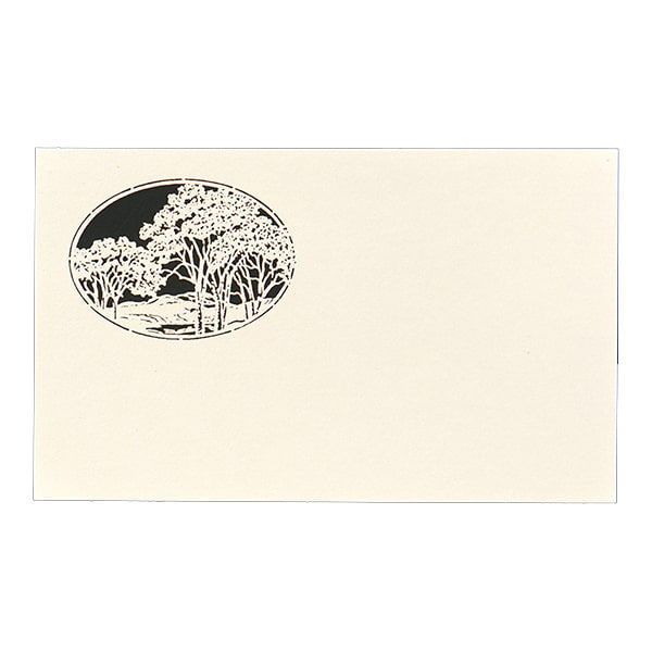 山櫻 4号 特殊名刺 切り絵 A7 樹 4 (50枚) YAMA-3117-0010 1個