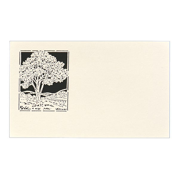 山櫻 4号 特殊名刺 切り絵 A9 (アート)大樹 4 (50枚) YAMA-3119