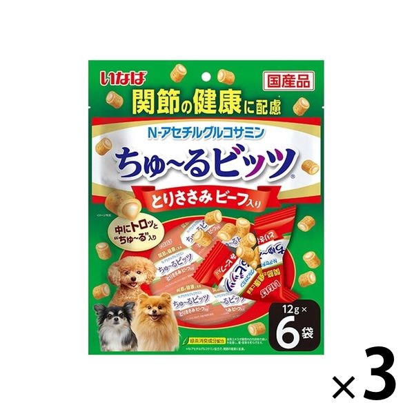 いなば ちゅ～るビッツ 関節の健康に配慮 とりささみ ビーフ入り