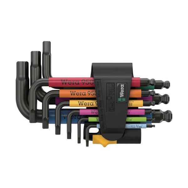 Wera Werk 950/9 ヘックスプラス マルチカラーインペリアル3 Lキーセット、 ブラックレーザー 022641 1セット（直送品）