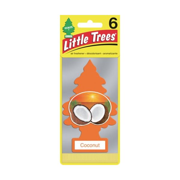 カーフレッシュ社 リトルツリーズ LT エアーフレッシュナー 6P ー Coconut(ココナッツ) LT654 1パック(6枚)（直送品）