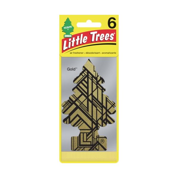 カーフレッシュ社 リトルツリーズ LT エアーフレッシュナー 6P ー Gold(ゴールド) LT655 1パック(6枚) 671-4683（直送品）
