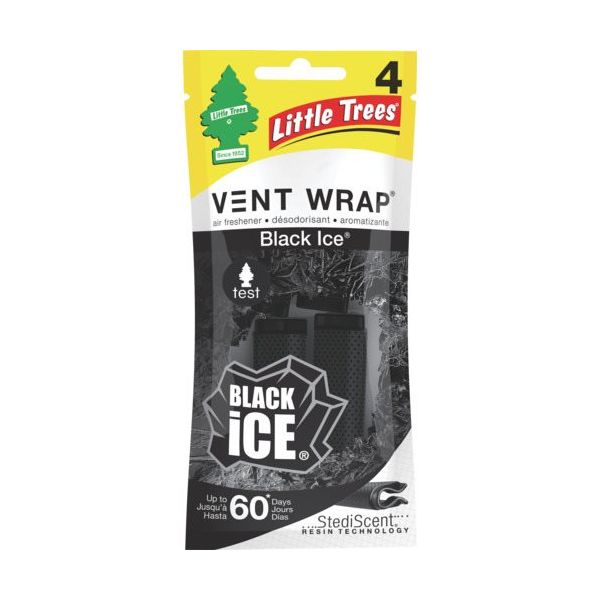 カーフレッシュ社 リトルツリーズ LT Vent Wrap ー Black Ice(ブラックアイス) LT502 1個 671-4666（直送品）