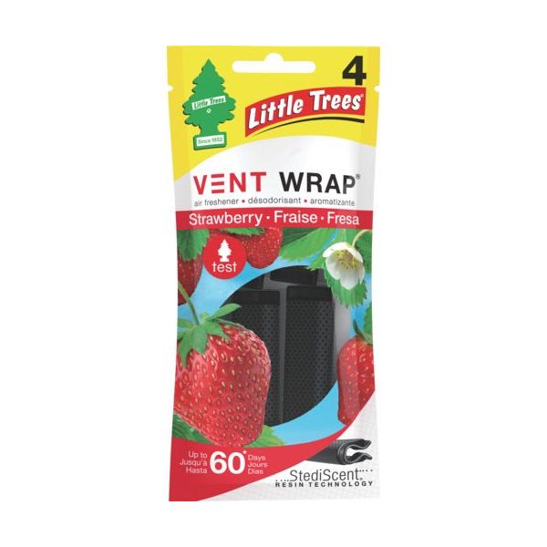 カーフレッシュ社 リトルツリーズ LT Vent Wrap ー Strawberry(ストロベリー) LT506 1個 671-4657（直送品）