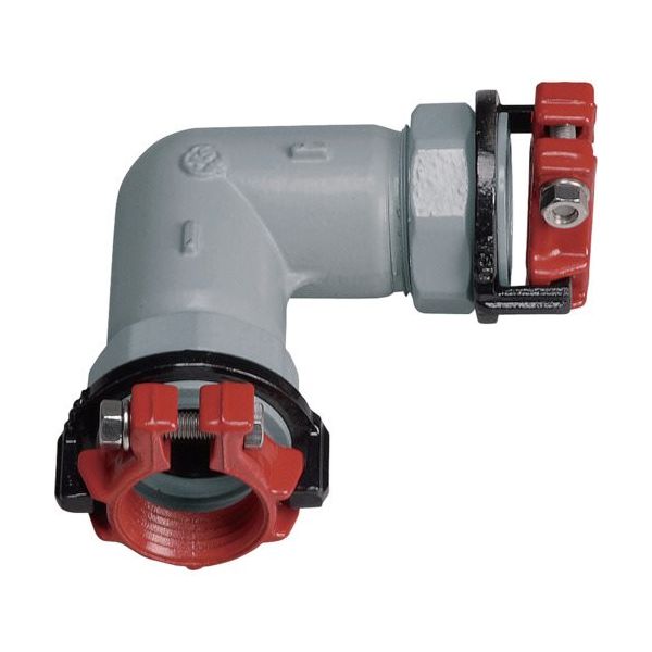 川西水道機器 SKカワニシ 内外面被覆鋼管用継手 SKXエルボ D40 SKX-L-D40 1個 674-0196（直送品）