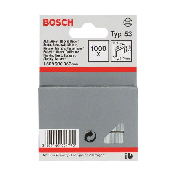 ボッシュ ステープル 12mm(1000本入) ST12-114 1箱(1000本) 412-1440（直送品）