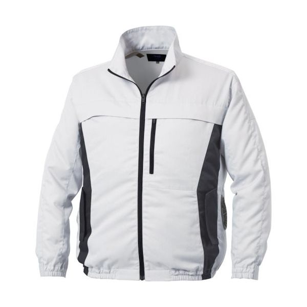 空調服 長袖ブルゾン(エプロン付き) シルバー 3L KU92340K30S5 1着 520-9535（直送品）