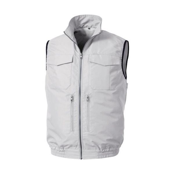空調服 スペーサー一体型ベスト シルバー 4L KU92330K30S6 1着 535-4015（直送品）