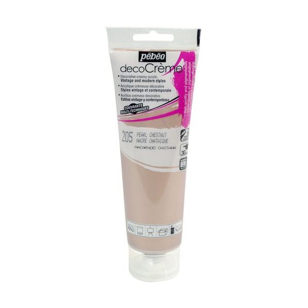 ペベオ・ジャポン Pebeo デコクリーム 120ml パール色 チェスナット 089205 1本 555-9439（直送品）