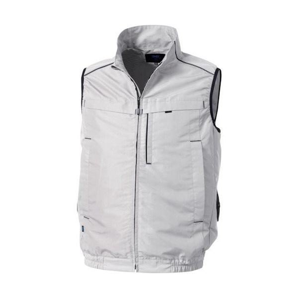 空調服 ベスト(横ファン) シルバー 4L KU92320K30S6 1着 535-3999（直送品）