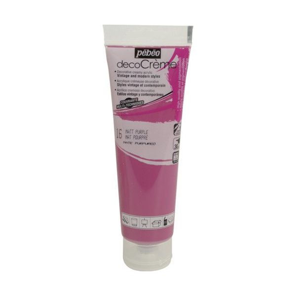 ペベオ・ジャポン Pebeo デコクリーム 120mlマット パープル 089016 1本 555-9442（直送品）