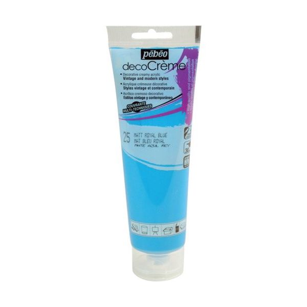 ペベオ・ジャポン Pebeo デコクリーム 120mlマット ロイヤルブルー 089025 1本 555-9453（直送品）