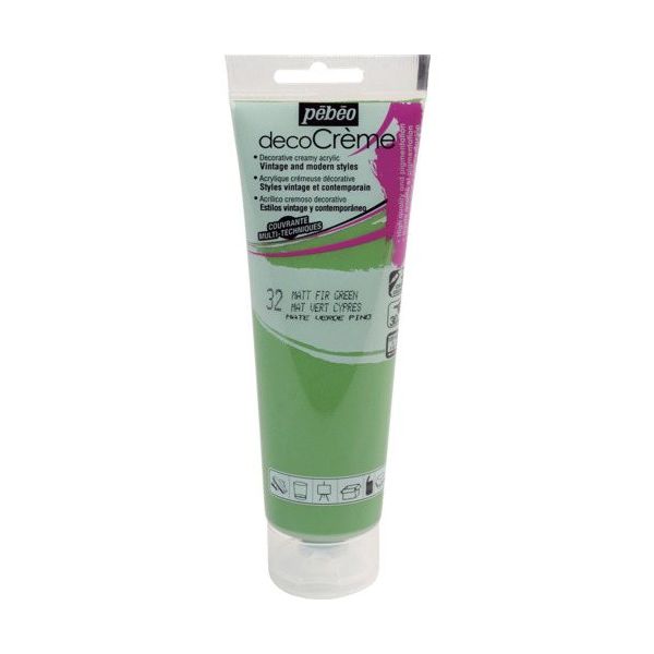 ペベオ・ジャポン Pebeo デコクリーム 120mlマット ファーグリーン 089032 1本 555-9408（直送品）