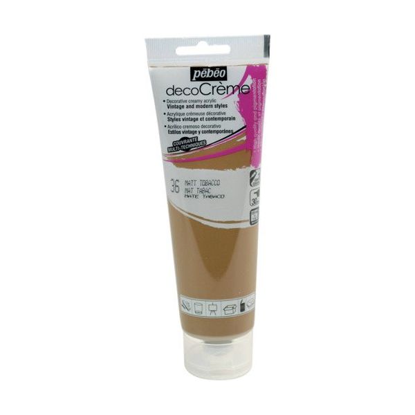 ペベオ・ジャポン Pebeo デコクリーム 120mlマット タバコ 089036 1本 555-9398（直送品）