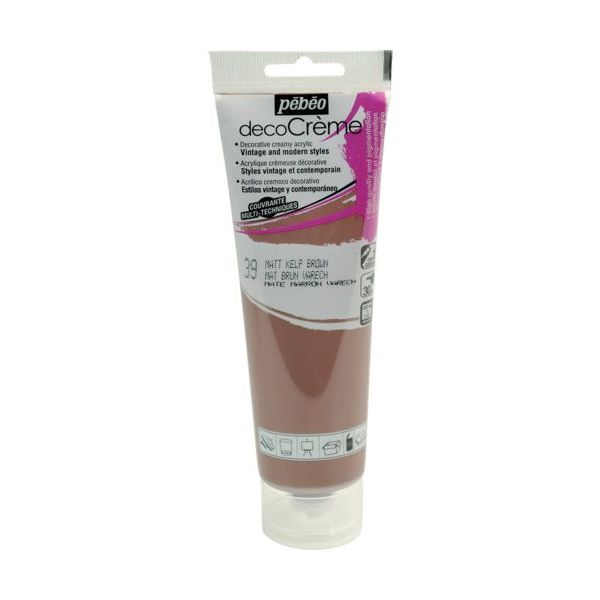 ペベオ・ジャポン Pebeo デコクリーム 120mlマット ケルプブラウン 089039 1本 555-9425（直送品）
