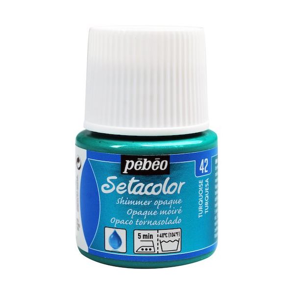 ペベオ・ジャポン ペベオ 布用水性アクリル絵具セタカラーシマー 45ml ターコイズ 295042 1本 576-0316（直送品）