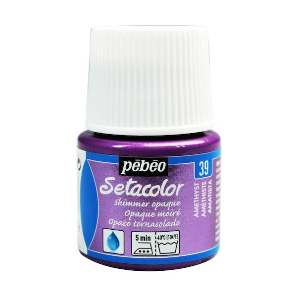 ペベオ・ジャポン ペベオ 布用水性アクリル絵具セタカラーシマー 45ml アメジスト 295039 1本 576-0301（直送品）