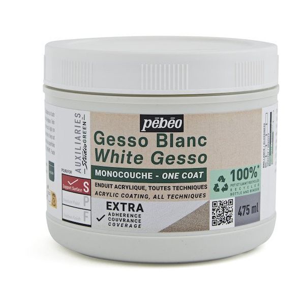 ペベオ・ジャポン ペベオ スチューディオ グリーン アクリリック ワンコートジェッソ 475ml 818615 1個 601-6631（直送品）