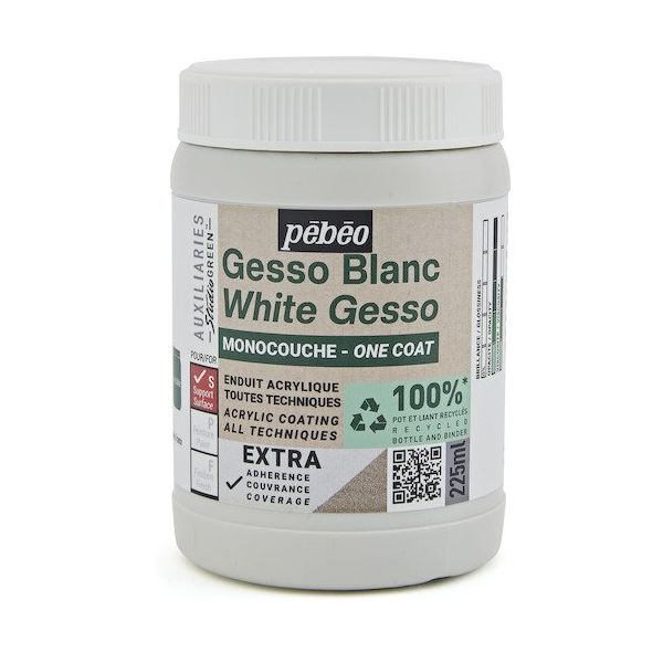 ペベオ・ジャポン ペベオ スチューディオ グリーン アクリリック ワンコートジェッソ 225ml 818613 1個 601-6639（直送品）