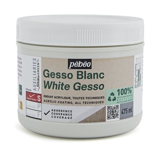 ペベオ・ジャポン ペベオ スチューディオ グリーン アクリリック ジェッソ 475ml 818605 1本 601-6635（直送品）