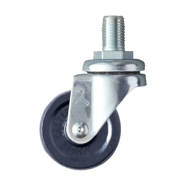 ハンマーキャスター ハンマー Aシリーズ ねじ込み 自在 UNF3/8 エラストマー車 32mm 420A-U32 1個 609-4213（直送品）