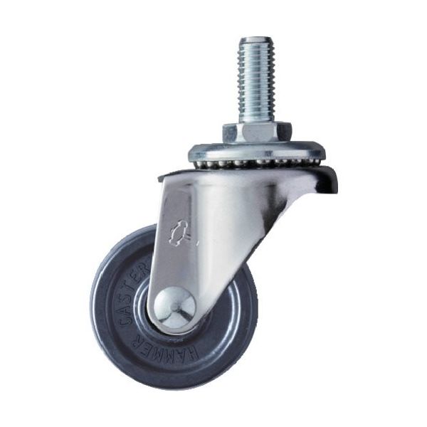 ハンマーキャスター ハンマー Aシリーズ ねじ込み 自在 W3/8 エラストマー車 40mm 420A-20U40 1個 609-4085（直送品）
