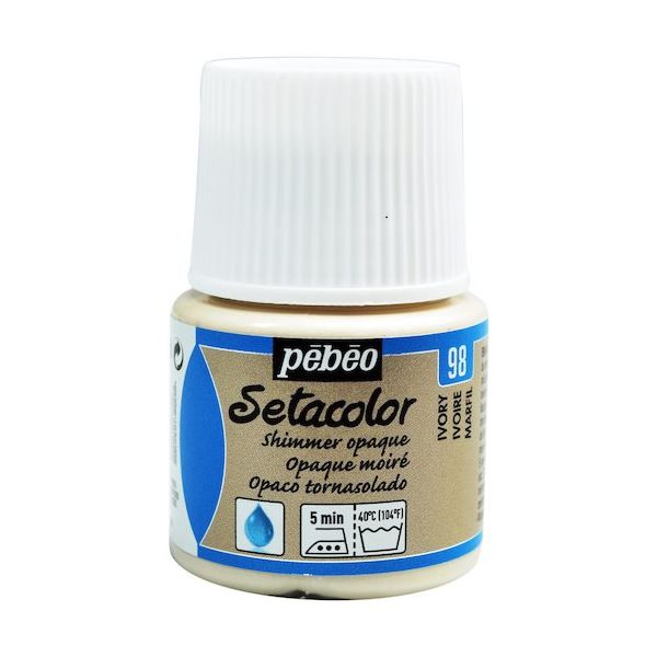 ペベオ・ジャポン ペベオ 布用水性アクリル絵具セタカラーシマー 45ml アイボリー 295098 1本 576-0310（直送品）